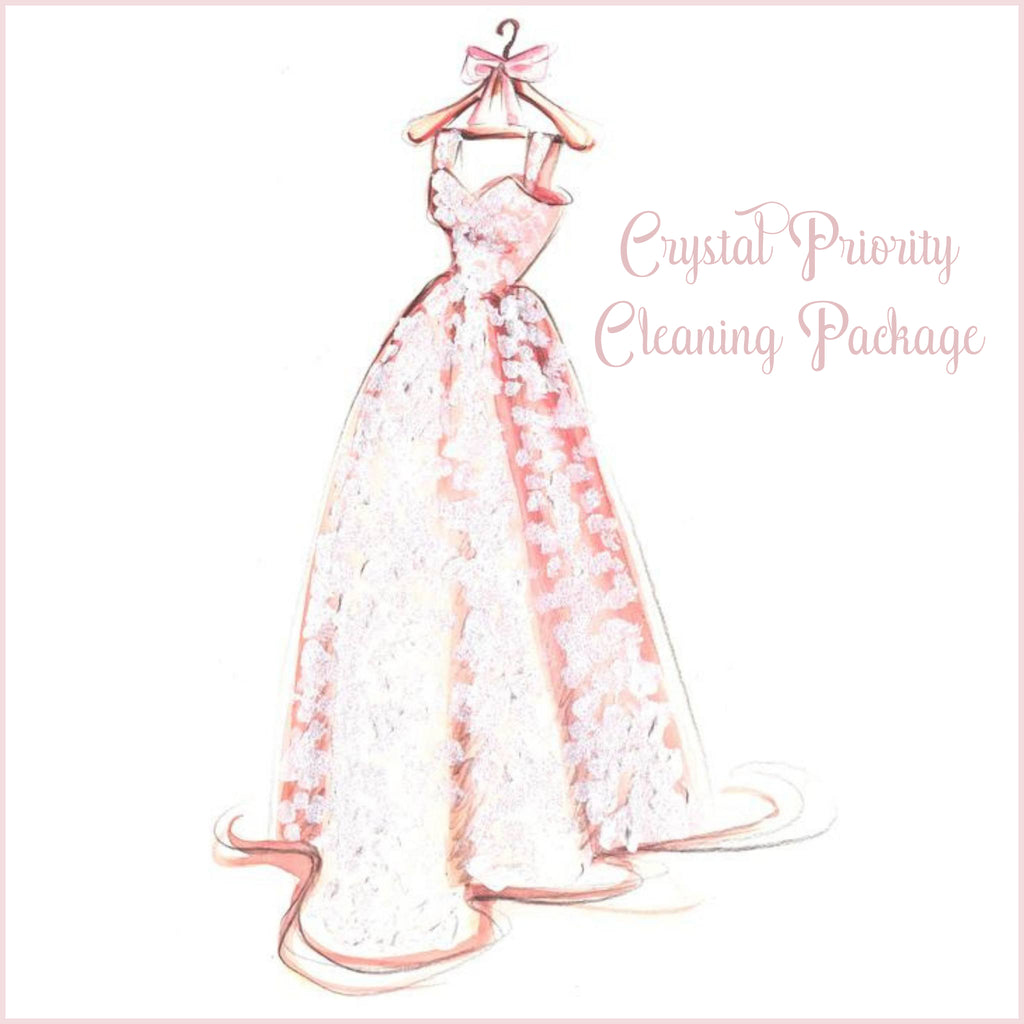 Priority Wedding Dress Cleaning Package - Crystal
